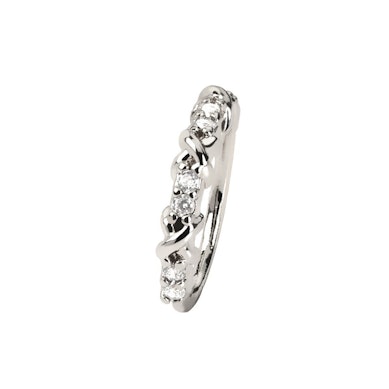 Ring met criss-cross design in pavé zetting