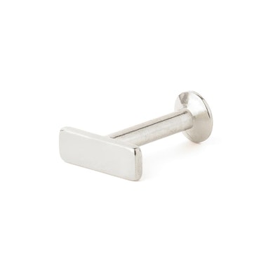 Labret met rechthoekige top en inwendig schroefdraad