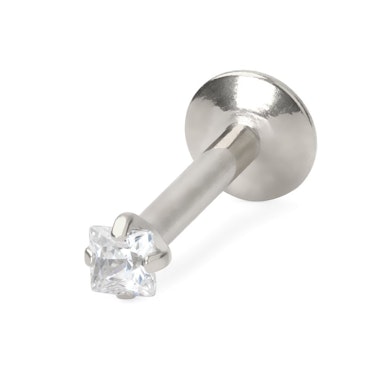 Labret met vierkante steen