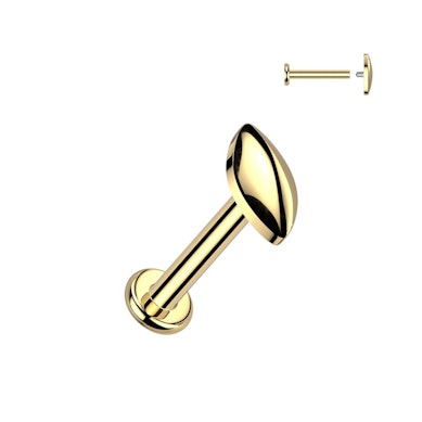 Ovaalvormige titanium labret