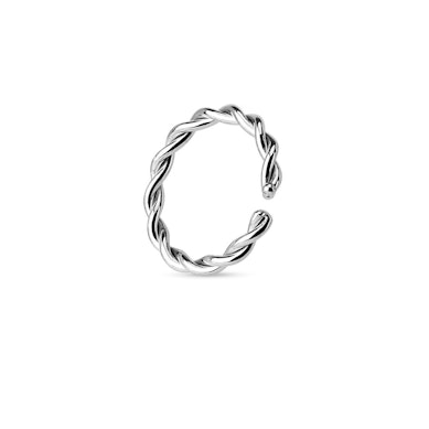 Eenvoudige getordeerde ring uit 14 karaats goud