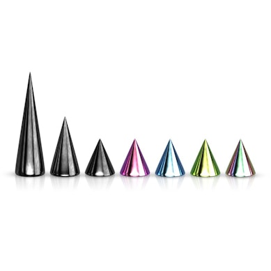 Losse spikes in verschillende kleuren en afmetingen