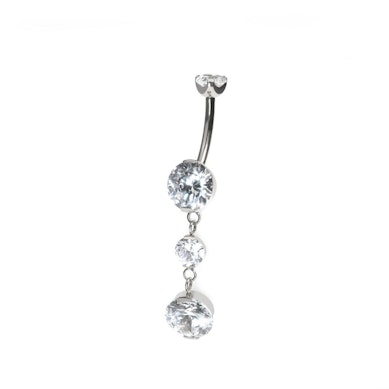 Titanium navelring met bedel