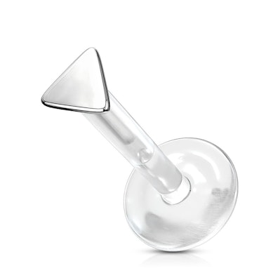Labret uit 14 karaats goud met driehoekje