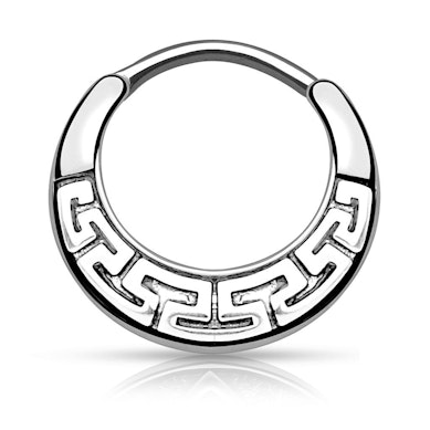 Septumpiercing met labyrinth-design