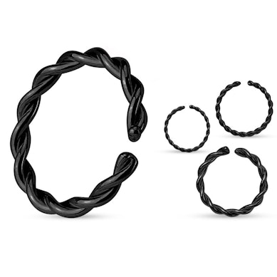 Gesloten spiraalvormige ring.