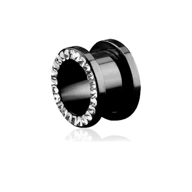Tunnel met een ring steentjes en schroefdraad