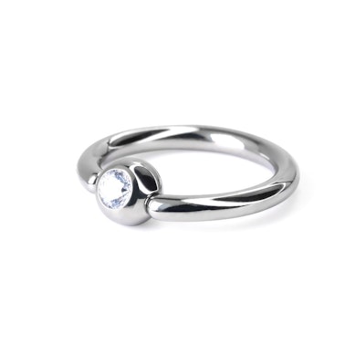 Ball closure ring met steen