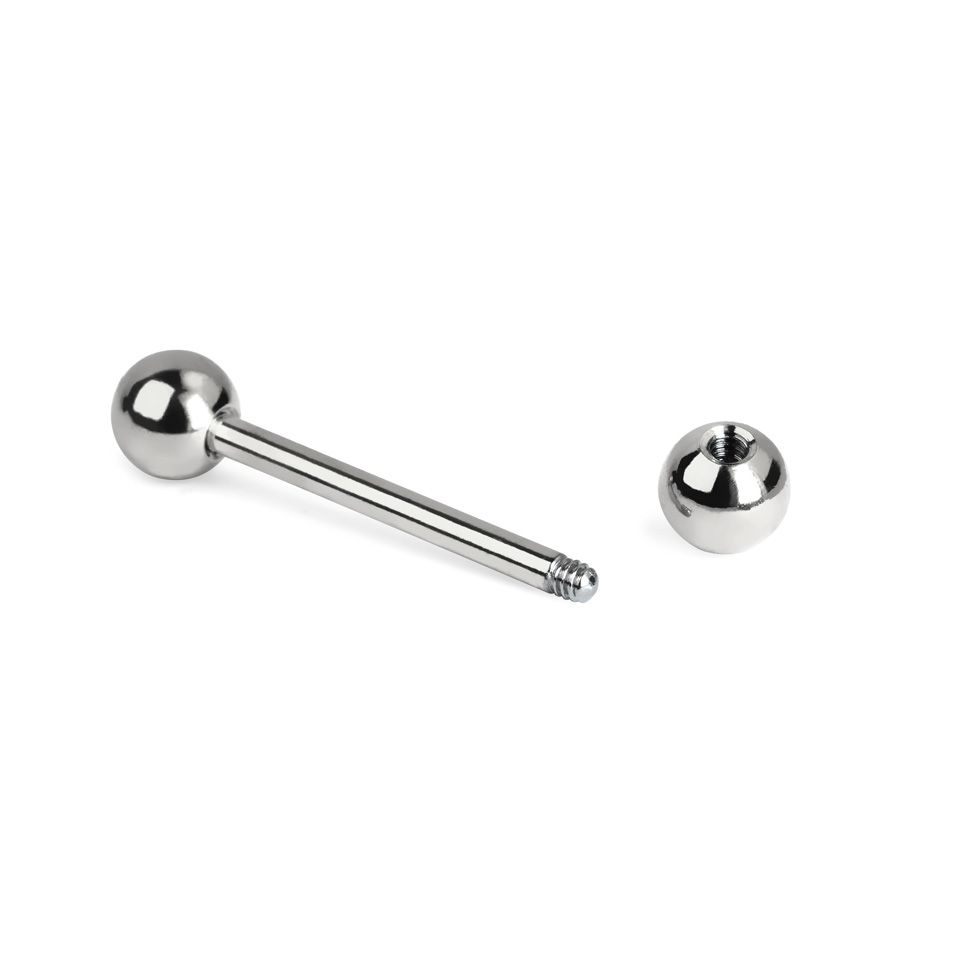 Rechte piercingstaaf van titanium