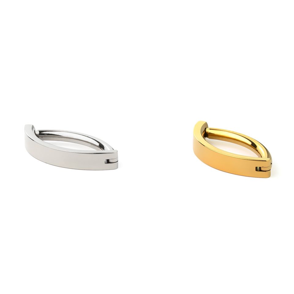 Stijlvolle titanium navelclicker
