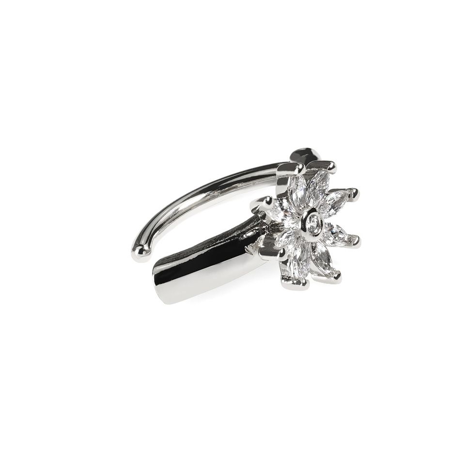 Navel clicker met glitterende bloem