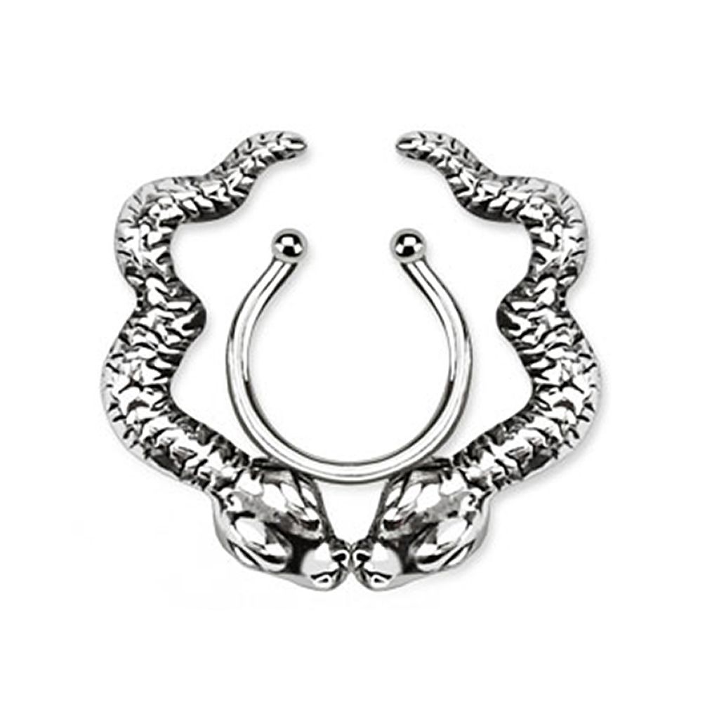 Fake tepelpiercing met slangen