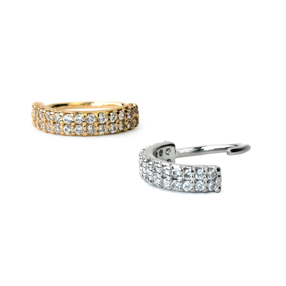 Ring met dubbele rij stenen