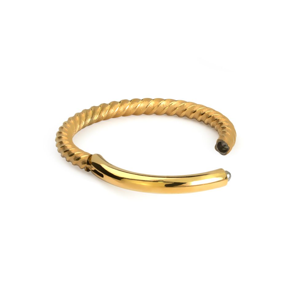 Ring met scharnier en gedraaide draad