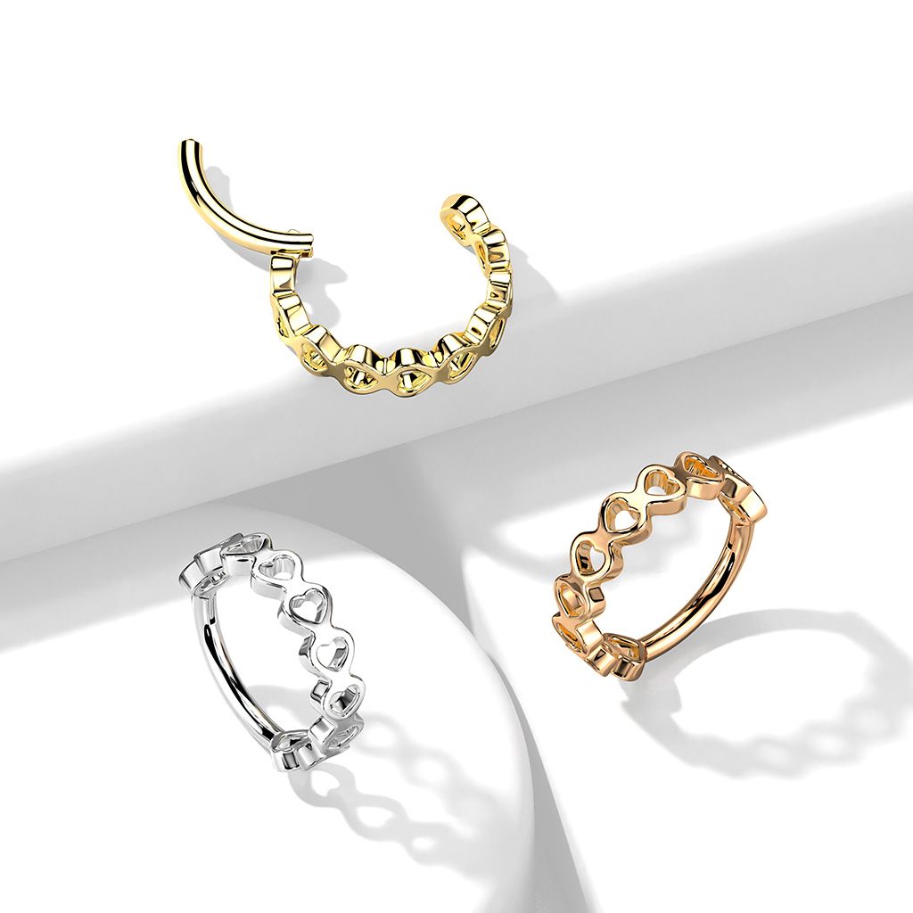 Scharnierende segment ring met hartjes