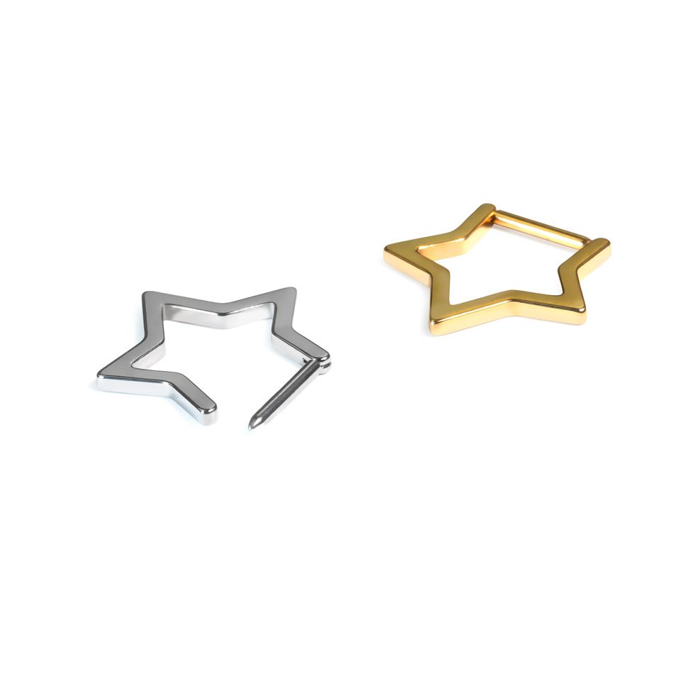 Stervormige titanium clicker ring