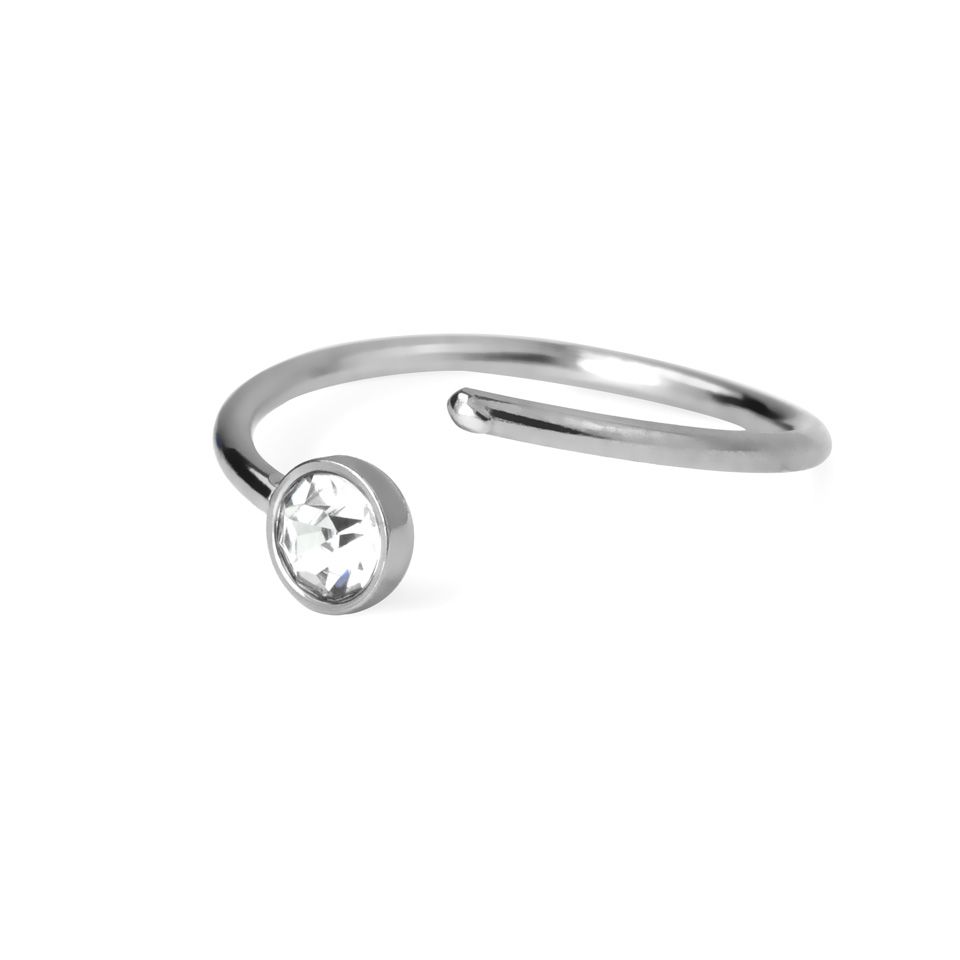 Ring met een vaste steen in verschillende kleuren