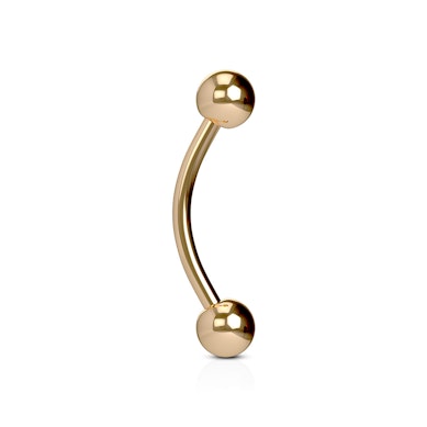 Roodgoud gecoate, gebogen staaf