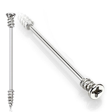 Industrial piercing in de vorm van een schroef