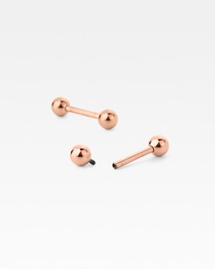 Recht staafje met balletjes