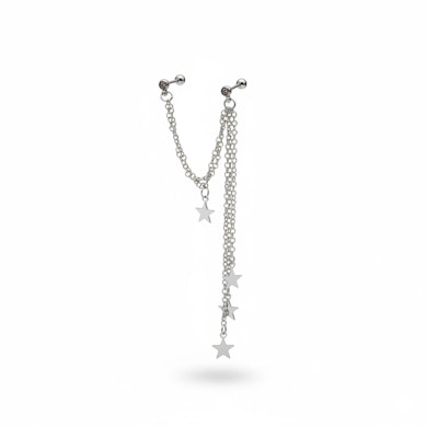 Tragus- of helixpiercing met sterretjes