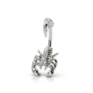Navelpiercing met een schorpioen