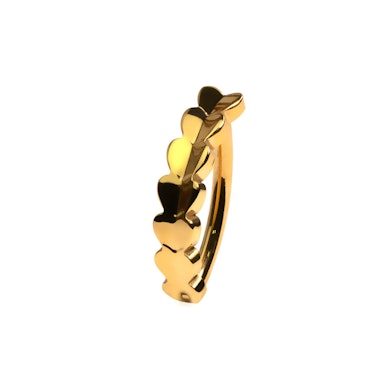 Titanium navel clicker met hartjes