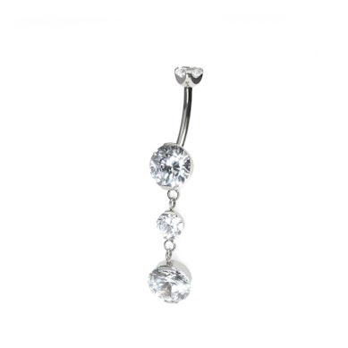 Titanium navelring met bedel