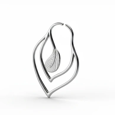 Tunnelring met veertje