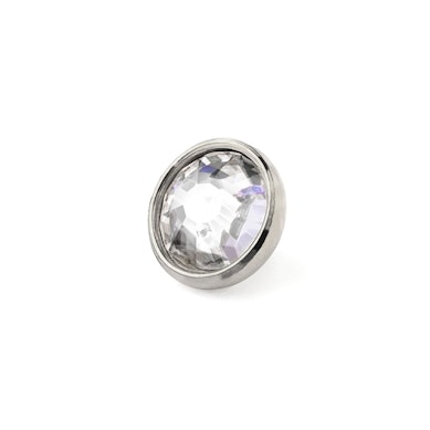 Dermal anchor uit titanium met steen