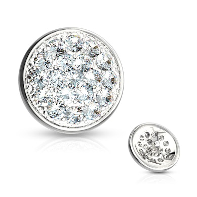 Dermal van 14 karaats goud met steentjes in een koepel