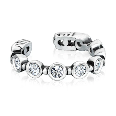 Earcuff met ronde steentjes