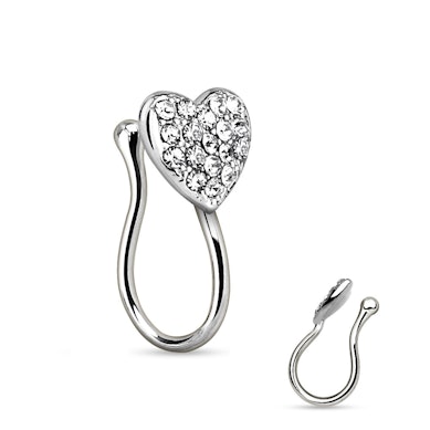 Fake neuspiercing met hart