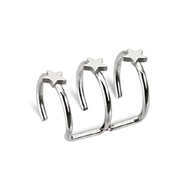 Fake oorpiercing met sterren