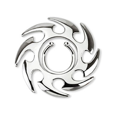Fake tepelpiercing met een tribal-zon