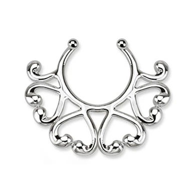 Fake tepelpiercing met hartjes