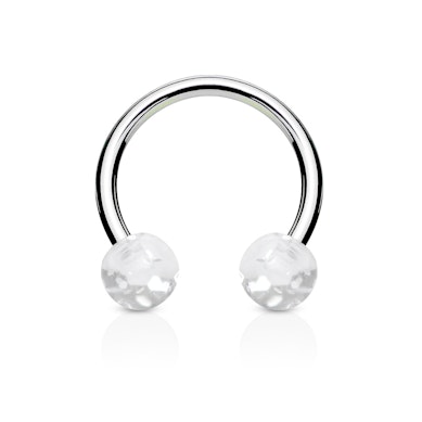 Hoefijzer met glitter balletjes