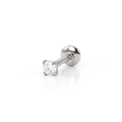 Titanium labret met verschillende steenontwerpen