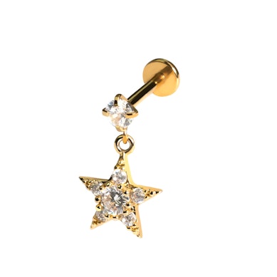 Labret met stervormig hangertje