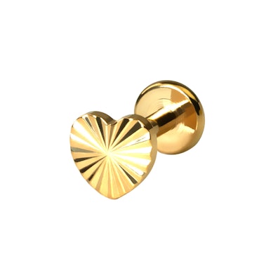 Hartjesvormige labret met patroon