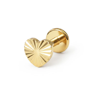 Hartjesvormige labret met patroon
