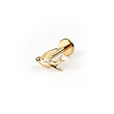 Titanium labret met zwaluw
