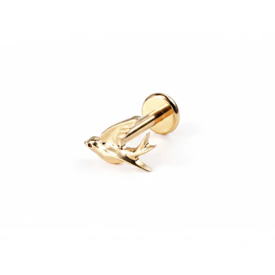 Titanium labret met zwaluw