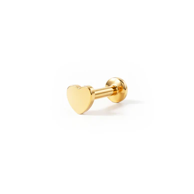 Labret met hartdesign