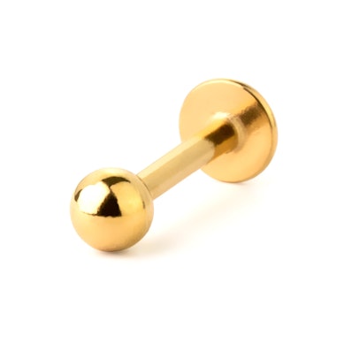 Labret van gekleurd titanium met inwendig schroefdraad