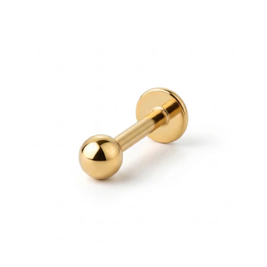Labret van gekleurd titanium met inwendig schroefdraad