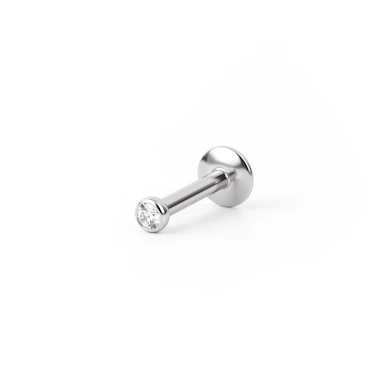 Labret met kleine stud met interne schroefdraad