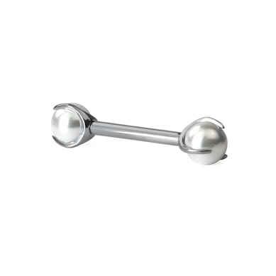 Titanium tepel barbell met parels