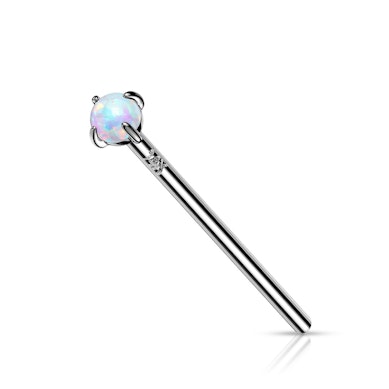 Fish Tail neuspiercing van 14 karaats goud met opaalsteen