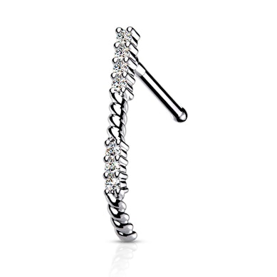 Neusstaafje met steentjes in drie verbluffende kleuren